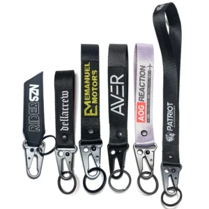 Customizable Fabric Keychain with Carabiner Clip
