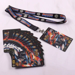 Black Lanyard with Pvc Card