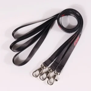 Customizable Black Polyester Lanyard