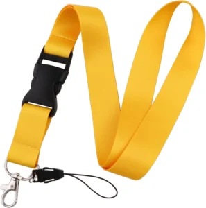 Yellow Breakaway Lanyard with Keychain Hook