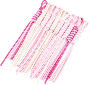 Pastel Pink Braided Paracord Keychain