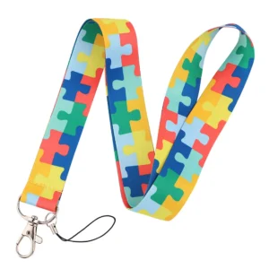 Customizable Polyester Lanyard with Keyring