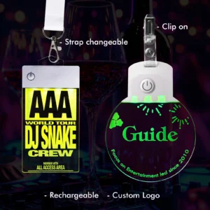 Led Name Badge Lanyard with Card Holder