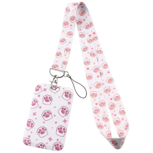 Cat Paw Design Id Badge Lanyard