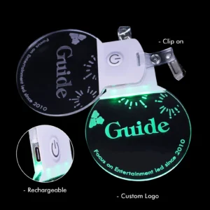Rechargeable Led Acrylic Badge Lanyard