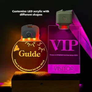 Customizable Led Acrylic Badge Tags