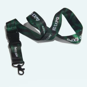 Customizable Green Breakaway Lanyard with Buckle