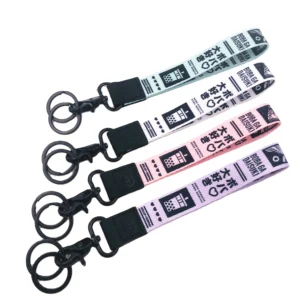 Soft Polyester Keychain Wrist Lanyard