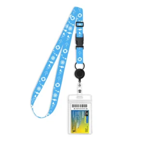 Customizable Ocean-printed Lanyard with Id Holder