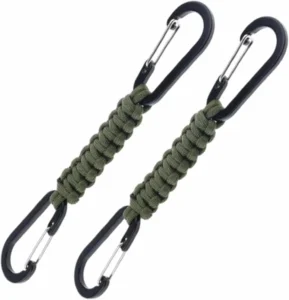 550lb Paracord Keychain with Carabiner Clips