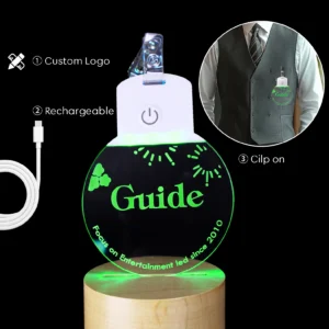 Led Acrylic Name Badge with Logo
