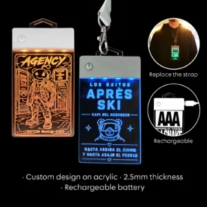 Customizable Led Lanyard Necklace Badge