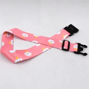 Adjustable Pink Floral Luggage Strap