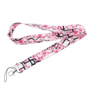 Floral Polyester Cell Phone Lanyard