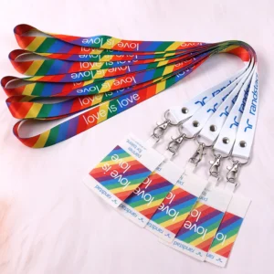 Rainbow Logo Polyester Lanyard
