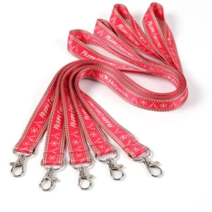 Customizable Red and Green Christmas Lanyards