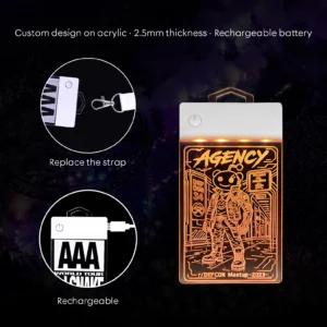 Led Acrylic Badge Lanyard