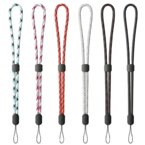 Adjustable Multicolor Wrist Lanyard Keychain