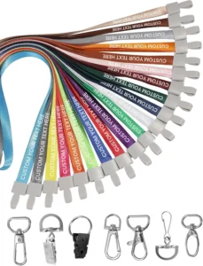Customizable Polyester Lanyards with Metal Clip