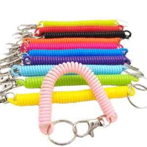 Multi- Coiled Bungee Keychain Lanyard